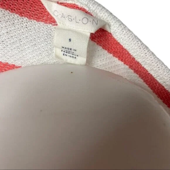 Caslon Pink White Striped Bell Sleeve Dress Gogo Style Oversized Sweater Dress S - Picture 2 of 13